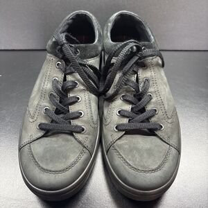 ECCO Mens Size US 9 EUR 43 Danish Design All Black Soft Leather Shoes